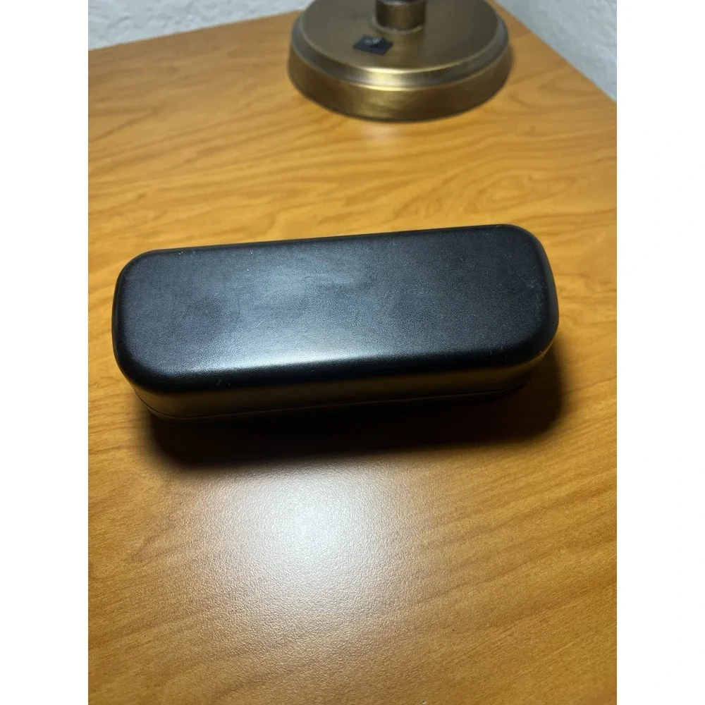 Coach Eyeglass Case Womens OS Black Good Hard Shell Clamshell Logo Embossed